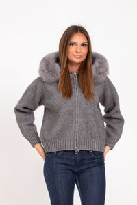 Melly Fur Jacket Grey