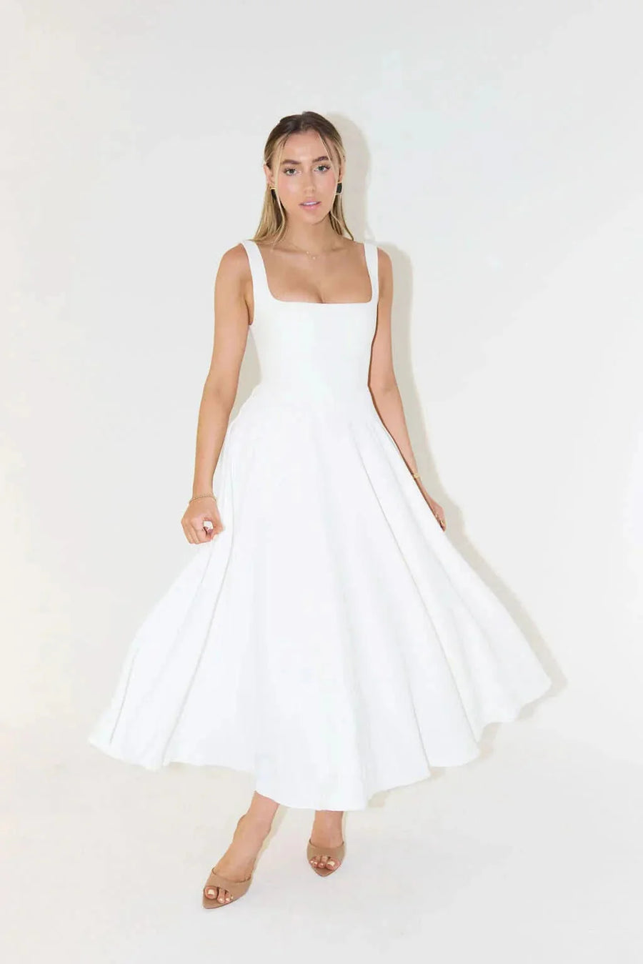 Mirelle Midi Dress White