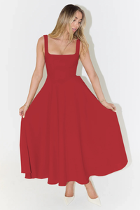 Mirelle Midi Dress Red