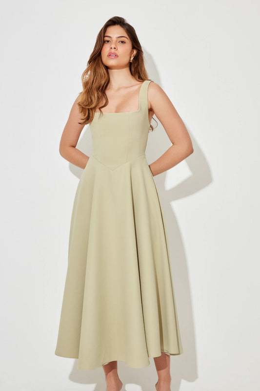 Mirelle Midi Dress Green