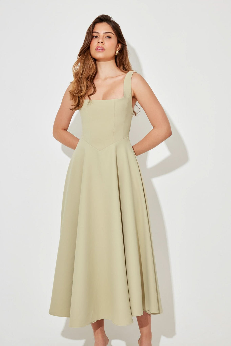 Mirelle Midi Dress Green