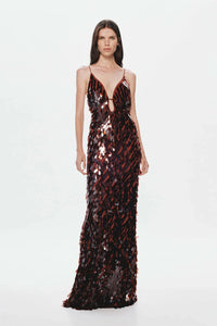 Misha Maxi Dress Brown