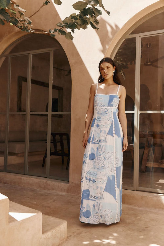Mona Midi Dress Blue