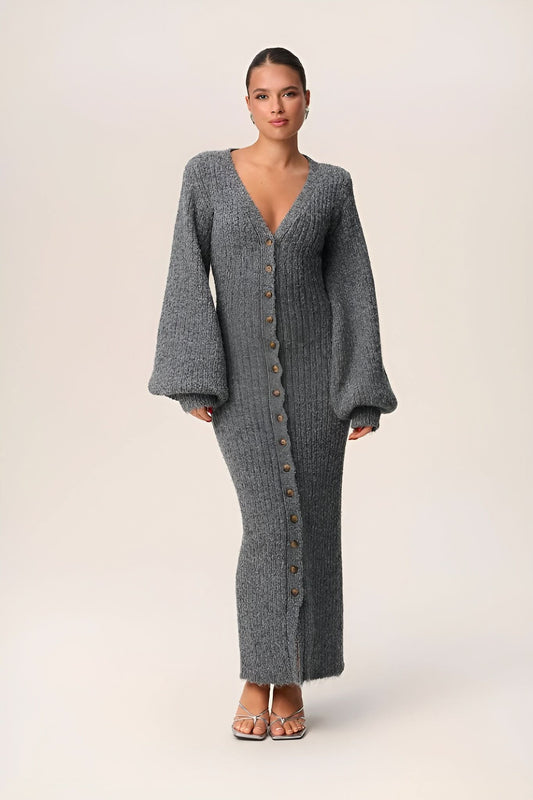 Montana Knit Dress Gray