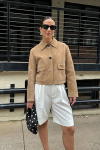 Noa Suede Jacket Beige