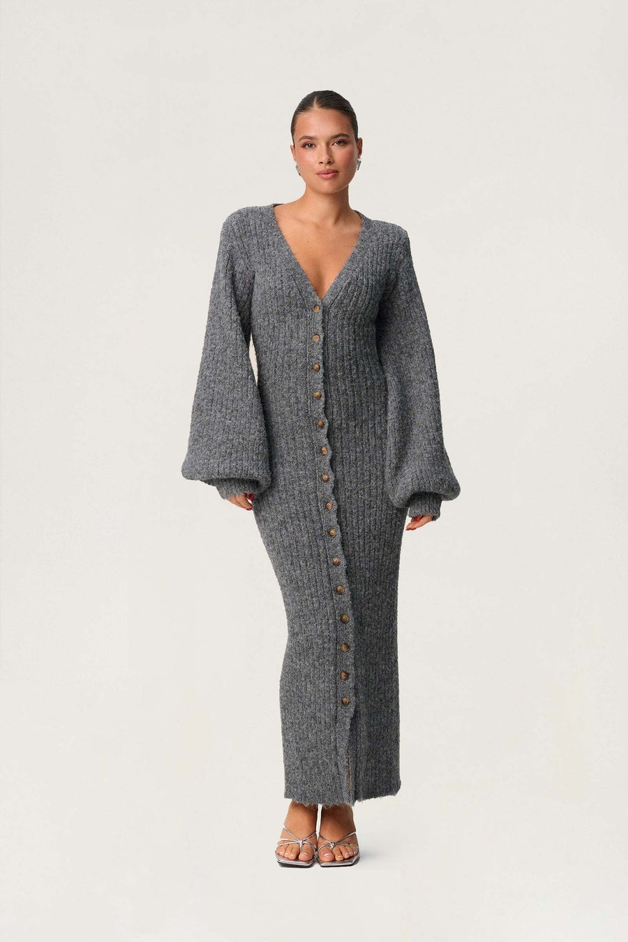 Palena Maxi Dress Dark Gray