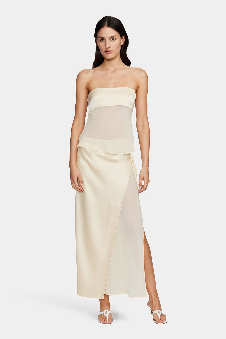 Riley Midi Skirt Set Cream