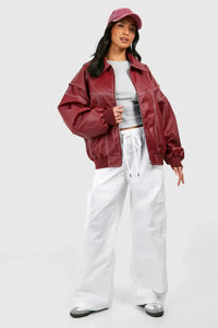 Sammyjane Red Leather Jacket Red