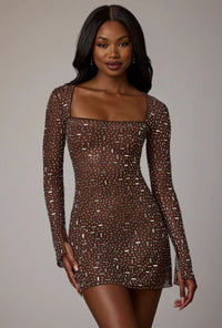 Sandre Mini Dress Deep Cocoa