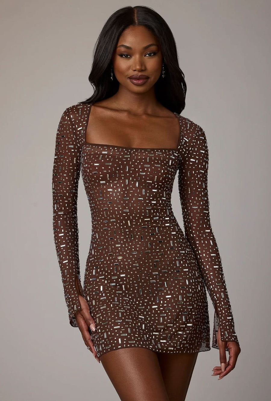 Sandre Mini Dress Deep Cocoa