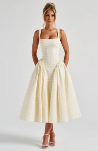 Sherrie Midi Dress Yellow