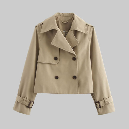 Short Trench Coat Khaki