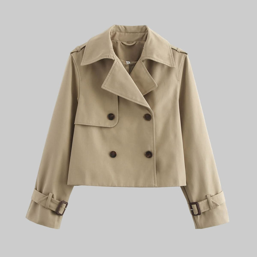 Short Trench Coat Khaki