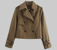Short Trench Coat Brown
