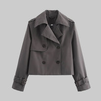 Short Trench Coat Grey