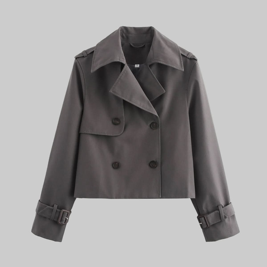 Short Trench Coat Grey