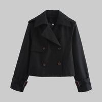 Short Trench Coat Black