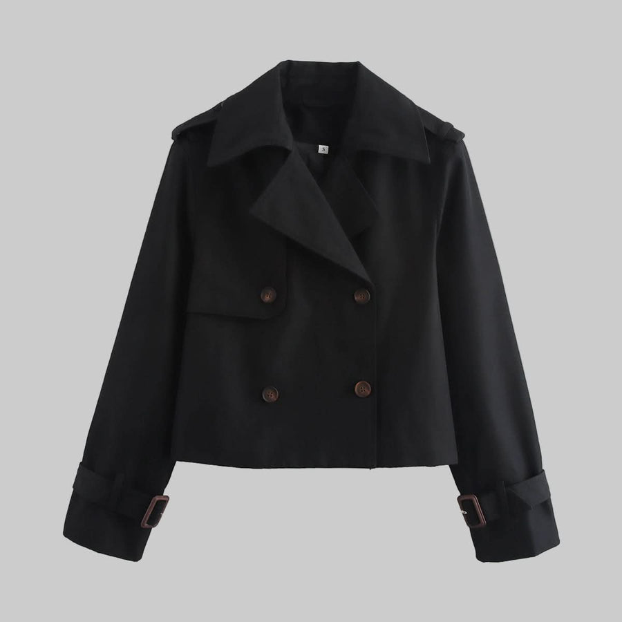 Short Trench Coat Black