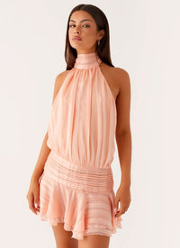 Sofia Chiffon Mini Dress Orange