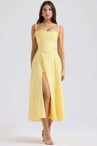 Soleil Corset Gown Yellow