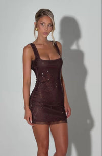 Starla Mini Dress Brown