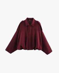 SUEDE BOMBER JACKET Red
