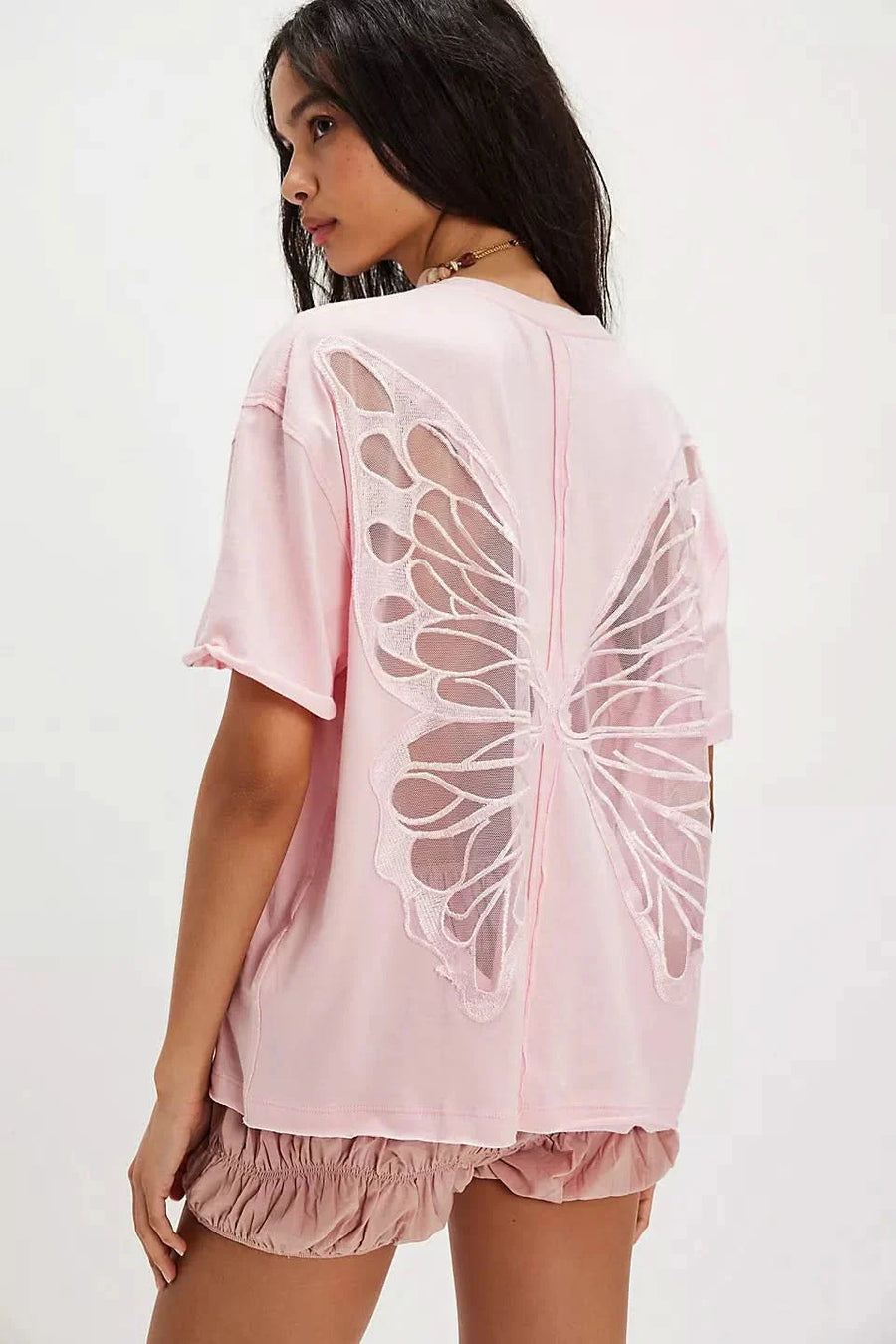 Tricia Butterfly Tee Pink