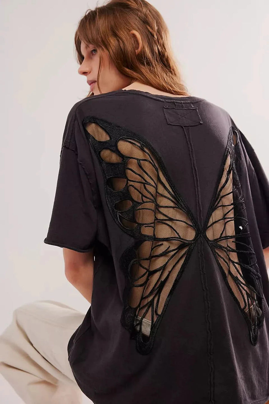 Tricia Butterfly Tee Black