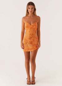 VIETTA SEQUIN MINI DRESS Orange