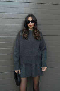 Violet Knit Set Grey