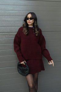Violet Knit Set Red