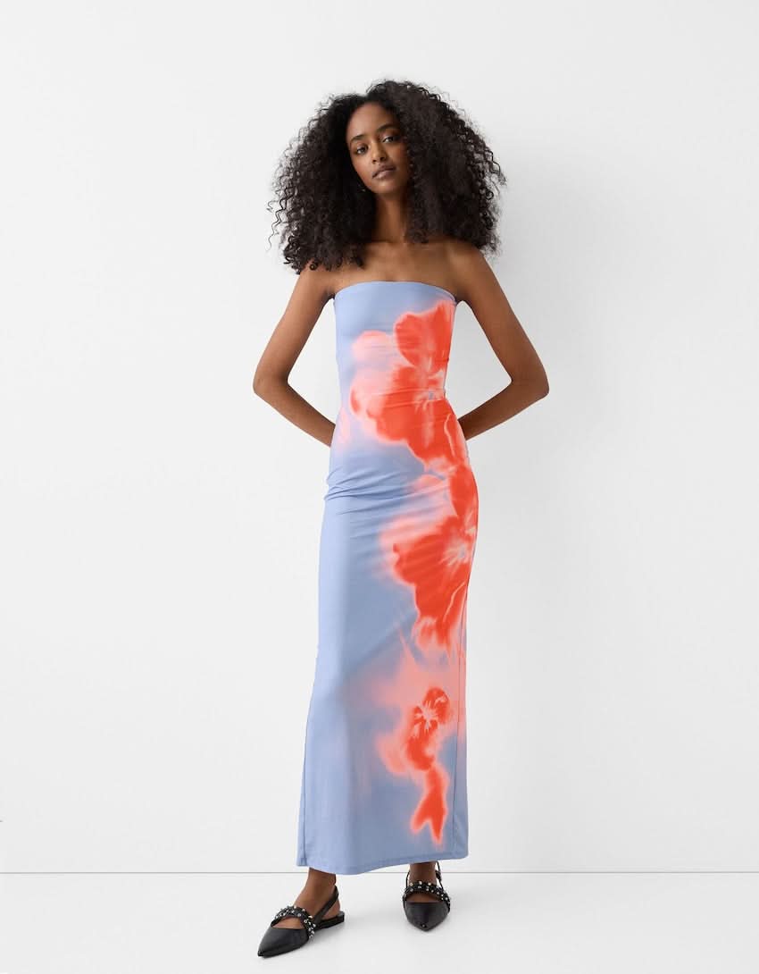 Vivíen Floral Maxi Dress Blue