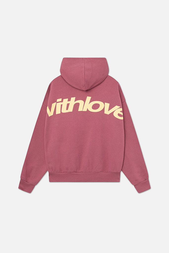 With Love Hoodie Burgundy