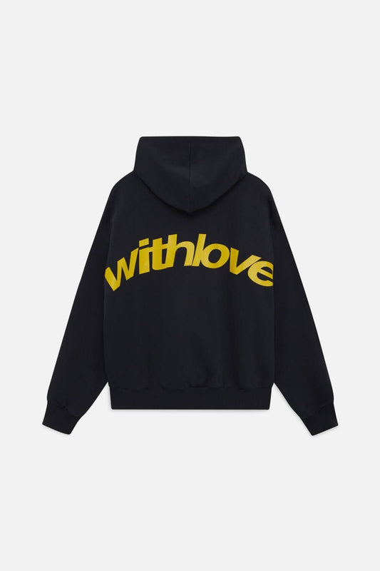 With Love Hoodie Black/Yellow
