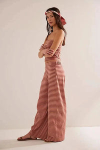YINA | STRIPED SET Burgundy