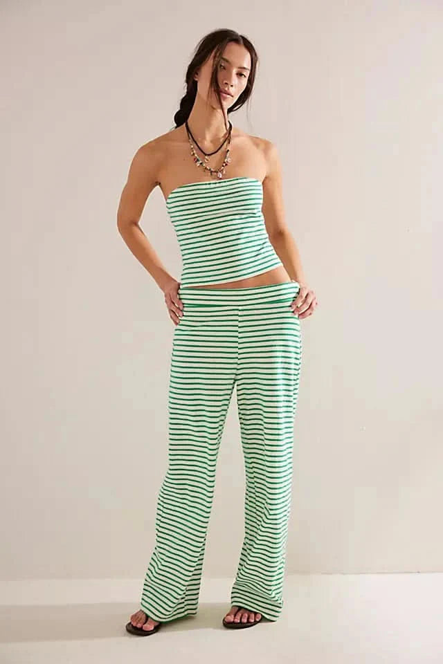 YINA | STRIPED SET Green