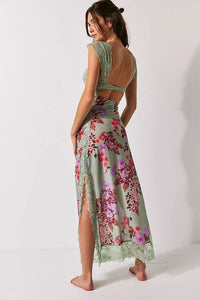 YINAR MAXI SLIP DRESS Green