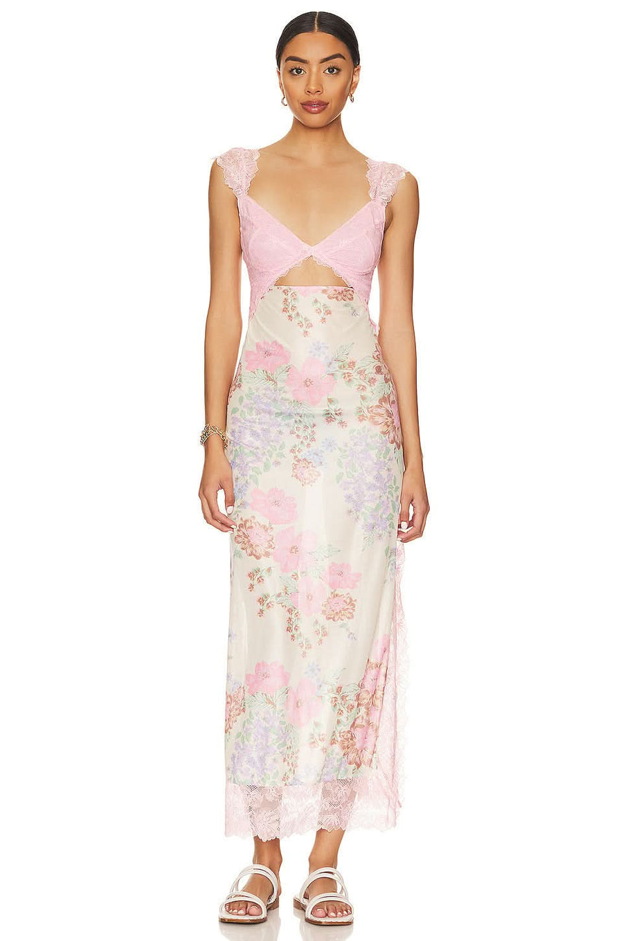 YINAR MAXI SLIP DRESS Pink