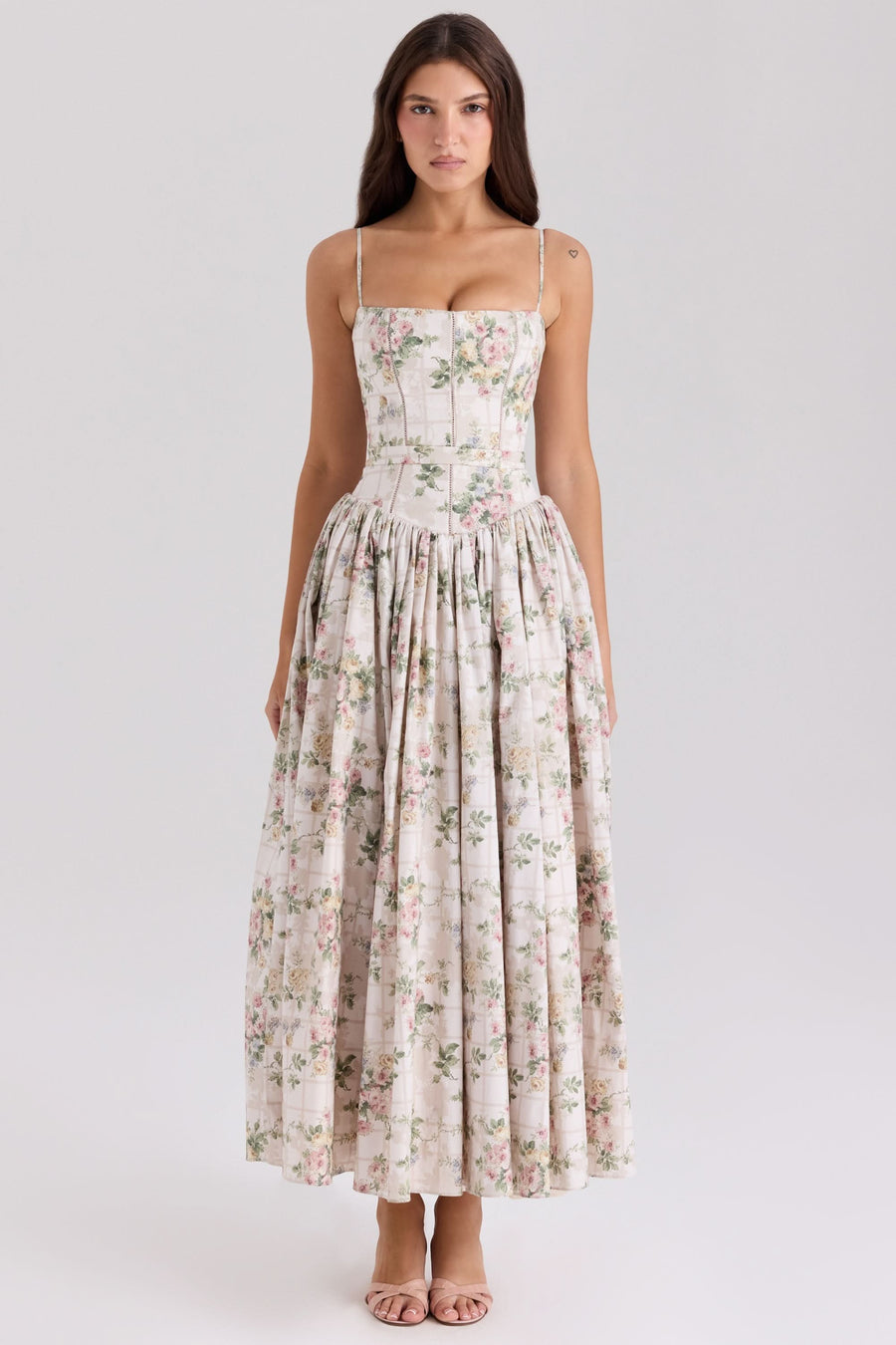 Ysabella Midi Dress Cream