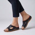 Lavette | Women's Slip-On Flat Mule Sandal with Cut-Out