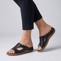 Lavette | Women's Slip-On Flat Mule Sandal with Cut-Out