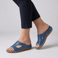 Lavette | Women's Slip-On Flat Mule Sandal with Cut-Out