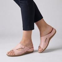 Lavette | Women's Slip-On Flat Mule Sandal with Cut-Out