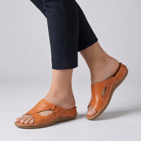 Lavette | Women's Slip-On Flat Mule Sandal with Cut-Out