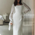 Lavinia | Women's Square Neck Long Sleeve Maxi Dress