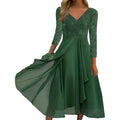 Lavinia | Women's V-Neck Lace Maxi Dress