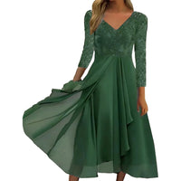 Lavinia | Women's V-Neck Lace Maxi Dress