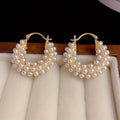 Lilou – Layered Pearl Hoop Earrings