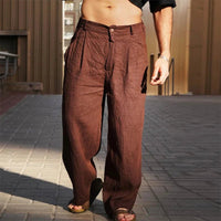 Leander | Men's Wide Leg Pleated Relaxed Fit Pants