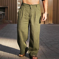 Leander | Men's Wide Leg Pleated Relaxed Fit Pants